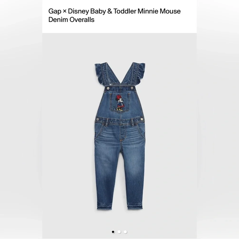 GAP X Disney Toddler Girl Minnie Mouse Overalls- 2T